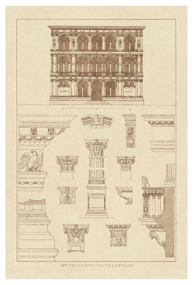 "Palazzo Vendramin-Calergi at Venice" Paper Print by J. Buhlmann, 14"x20"