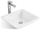16-3/4" Stone Resin Solid Surface Square Slope Shape Bathroom Vanity Vessel Sink