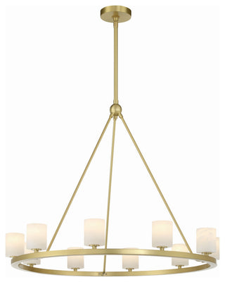 Crystorama Lighting Group ARA-10265-ST Aragon 10 Light 35"W LED - Soft Brass
