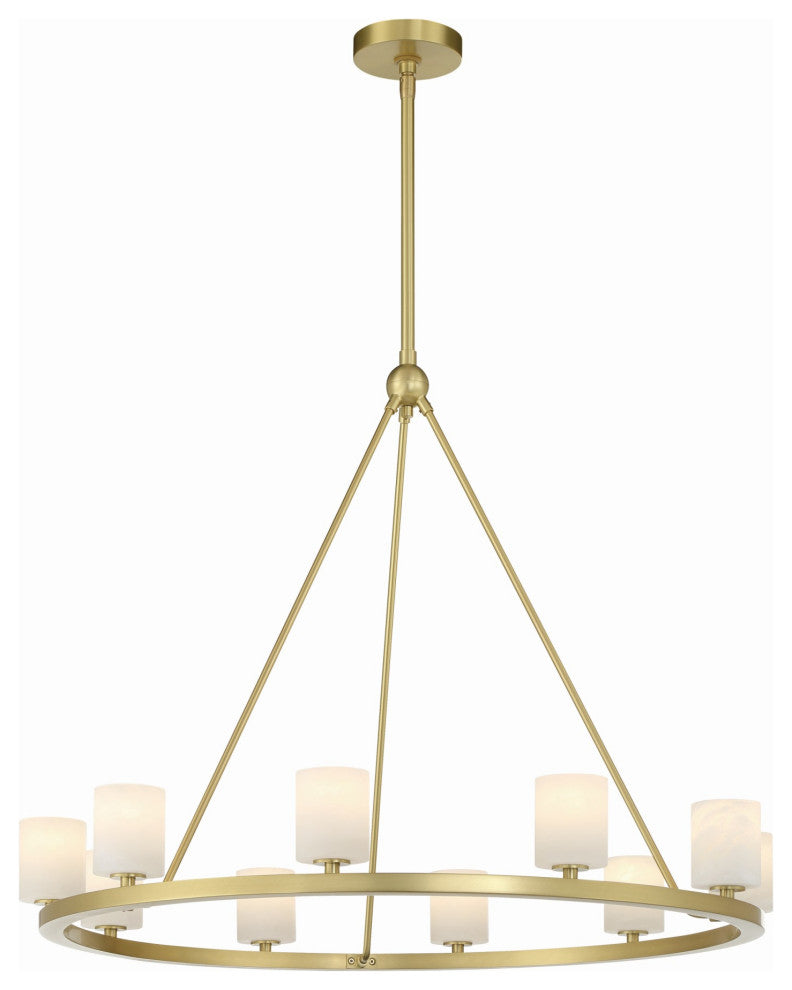 Crystorama Lighting Group ARA-10265-ST Aragon 10 Light 35"W LED - Soft Brass
