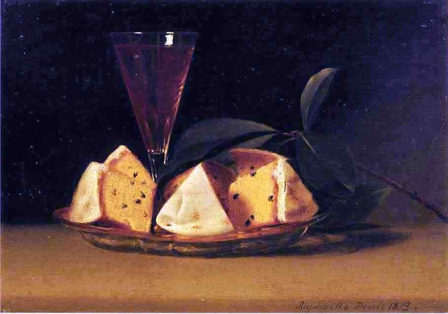 Raphaelle Peale Still Life With Raisin Cake, 18"x27" Wall Decal