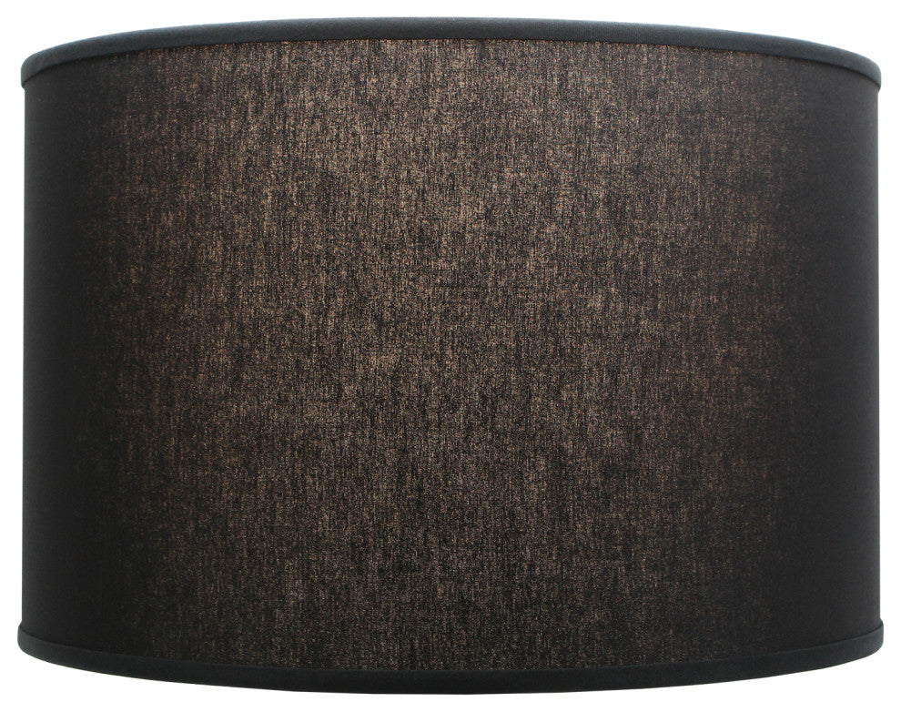 Fenchel Shades 13"x13"x9" Spider Attachment Drum Lamp Shade, Linen Black