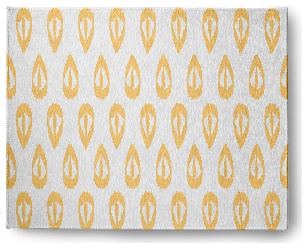 Ikat Tears Chenille Rug, Sunshine Yellow, 8'x10'