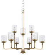 Capital Lighting 428891-451 Colton 9 Light 38"W Chandelier - Aged Brass