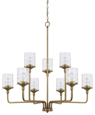 Capital Lighting 428891-451 Colton 9 Light 38"W Chandelier - Aged Brass