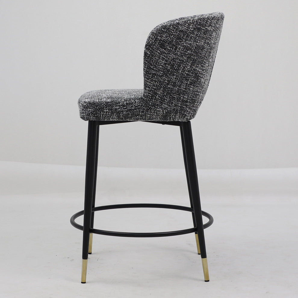 Elite Living Camilla Wingback Modern 25.5" Counter Stool, Gray