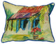 Betsy Drake Barn and Geranium Extra Large 20 X 24 Indoor / Outdoor Pillow