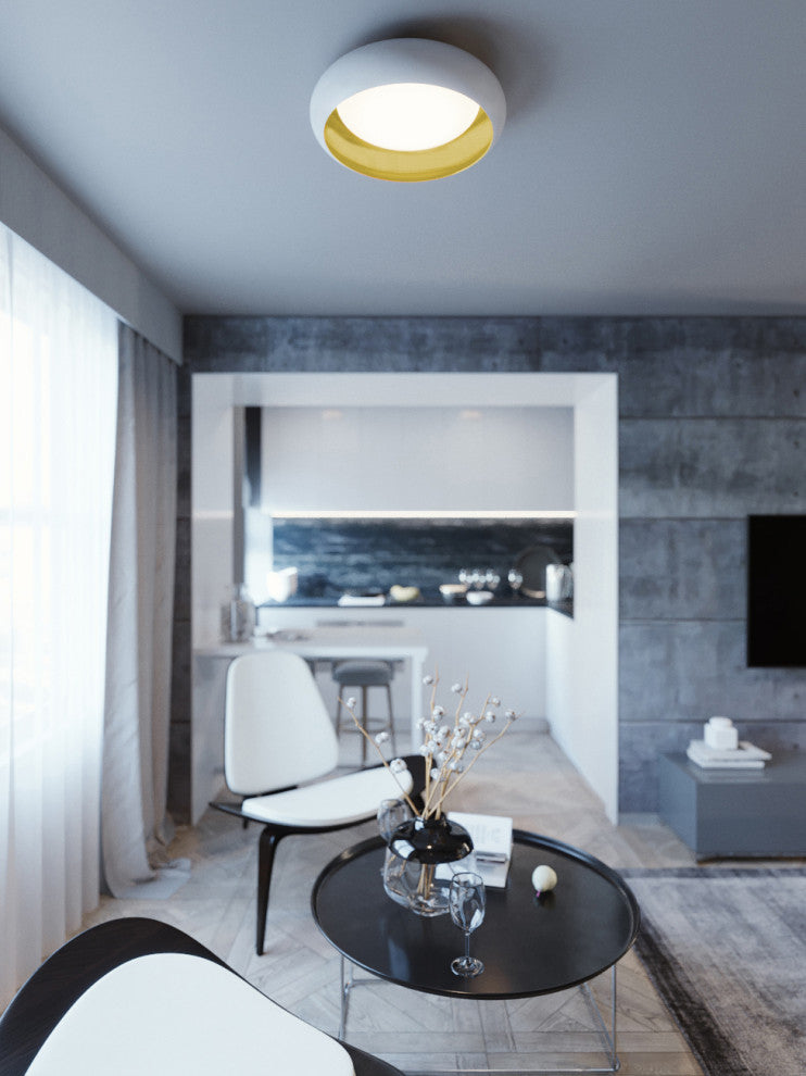 Kayce 15'' LED Flush Mount, White