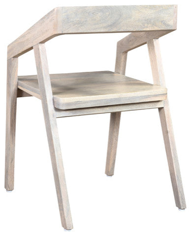 Camilla Solid Wood Armchair, Soft White