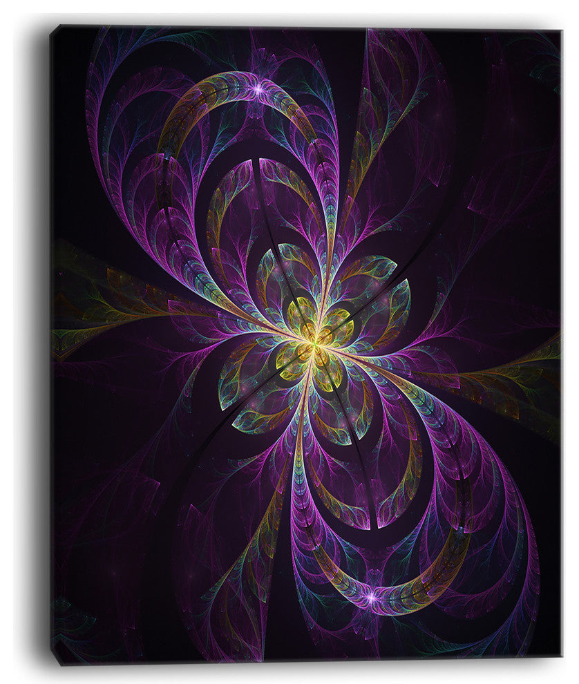 "Purple Abstract Floral Shapes" Floral Wall Art Canvas, 30"x40"