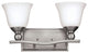Hinkley Bolla Small Two Light Vanity, Brushed Nickel
