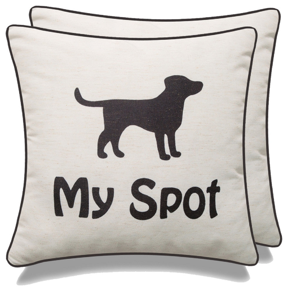 Home and Dog Throw Pillow, Set of 2, My Spot