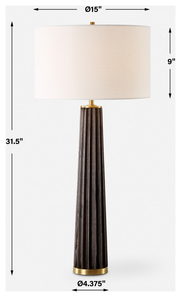 Uttermost Forage Dark Scalloped Table Lamp
