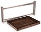 High Lacquered Ebony Wood Tray Table