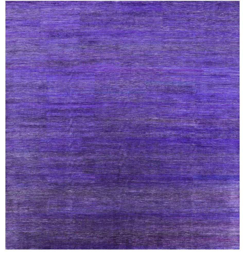 12' Square Handmade Super Savannah Gabbeh Wool and Silk Rug Q8619