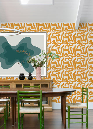 Emily Rayna Yellow Inside The Box Peel and Stick Wallpaper