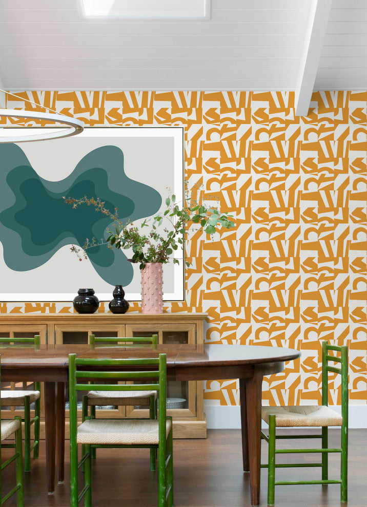 Emily Rayna Yellow Inside The Box Peel and Stick Wallpaper