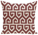 Keyed Up Geometric Print Pillow, Rust, 20"x20"