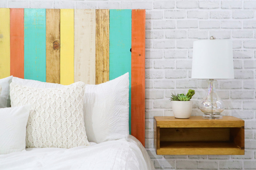 Handcrafted Headboard, Leaner Style, Summer Mix, Twin