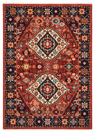 Oriental Weavers Lilihan Indoor Rug Red/ Blue 5'3" X 7'6"