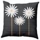 Floral Print Decorative Throw Pillow, Pepper, 18"x18"