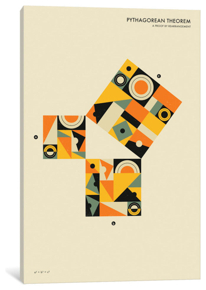 "Pythagorean Theorem I" by Jazzberry Blue, 26x18x1.5