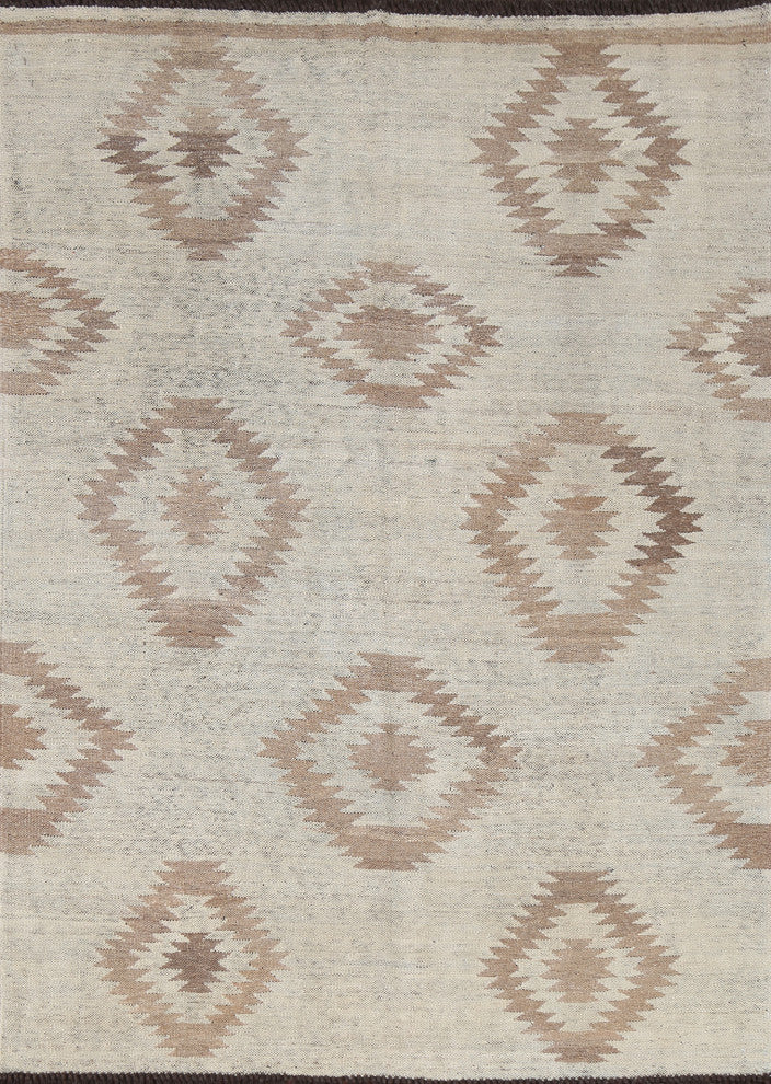 Natural Dye Kilim Oriental Wool Area Rug Flat-weave Bedroom Carpet 5x7