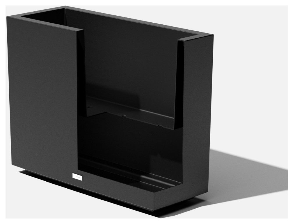 Veradek Block Series Span Planter, Black, Short