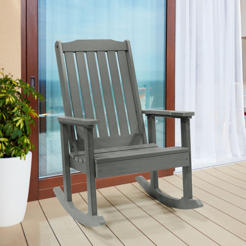 Linden Rocking Chair, Gray