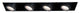 Silo LED Multiple Four-Light IC-Rated Airtight Housing, and 3000K, White Black