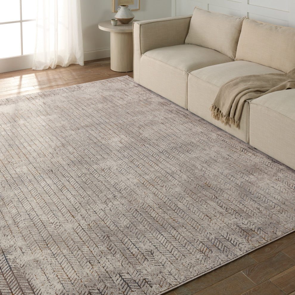Vibe by Jaipur Living Sylvana Trellis Gray/ Blue Runner Rug 2'6"X10'