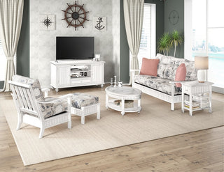 Monaco Chairside Table, White
