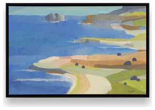 "Irish Coastal Whimsy" - Seaside Charm Canvas Art