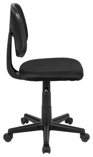Pemberly Row Contemporary Pivot Mesh Back Office Swivel Chair in Black