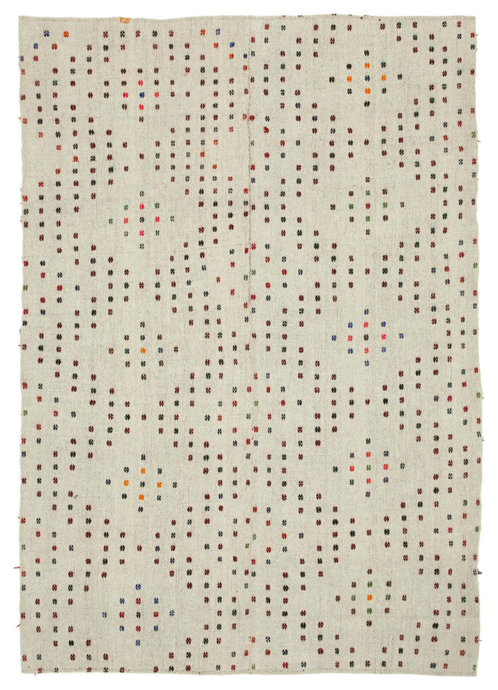 Rug N Carpet - Handmade Turkish 7' 6'' x 10' 8'' Contemporary Kilim Rug