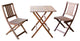 Outdoor Table Set With 2 Chairs, Brown