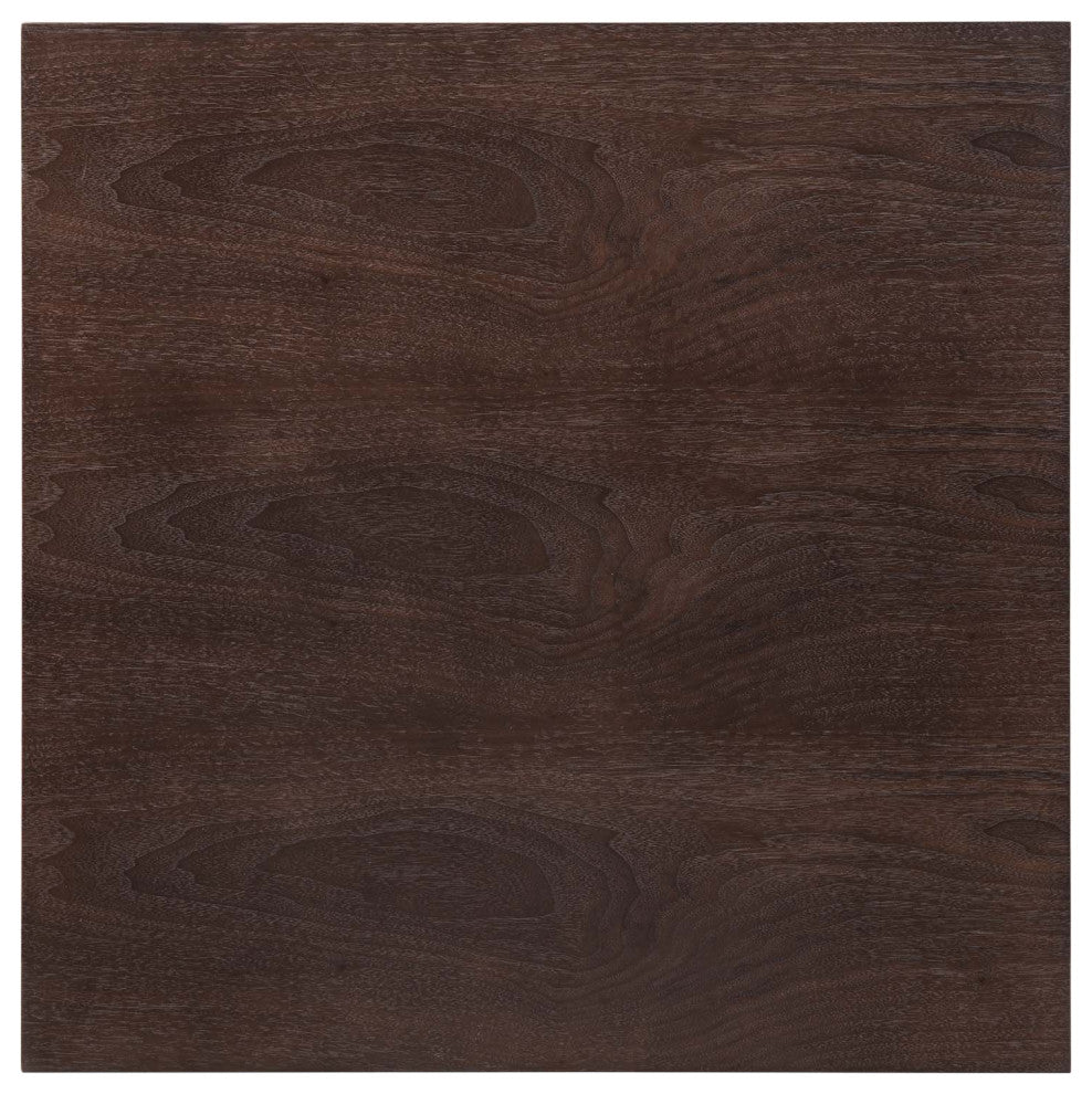 Lippa 28" Square Dining Table White Cherry Walnut