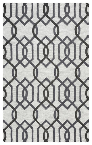 Rizzy Home Caterine CE9526 Gray Trellis Area Rug, Rectangular 5'x8'