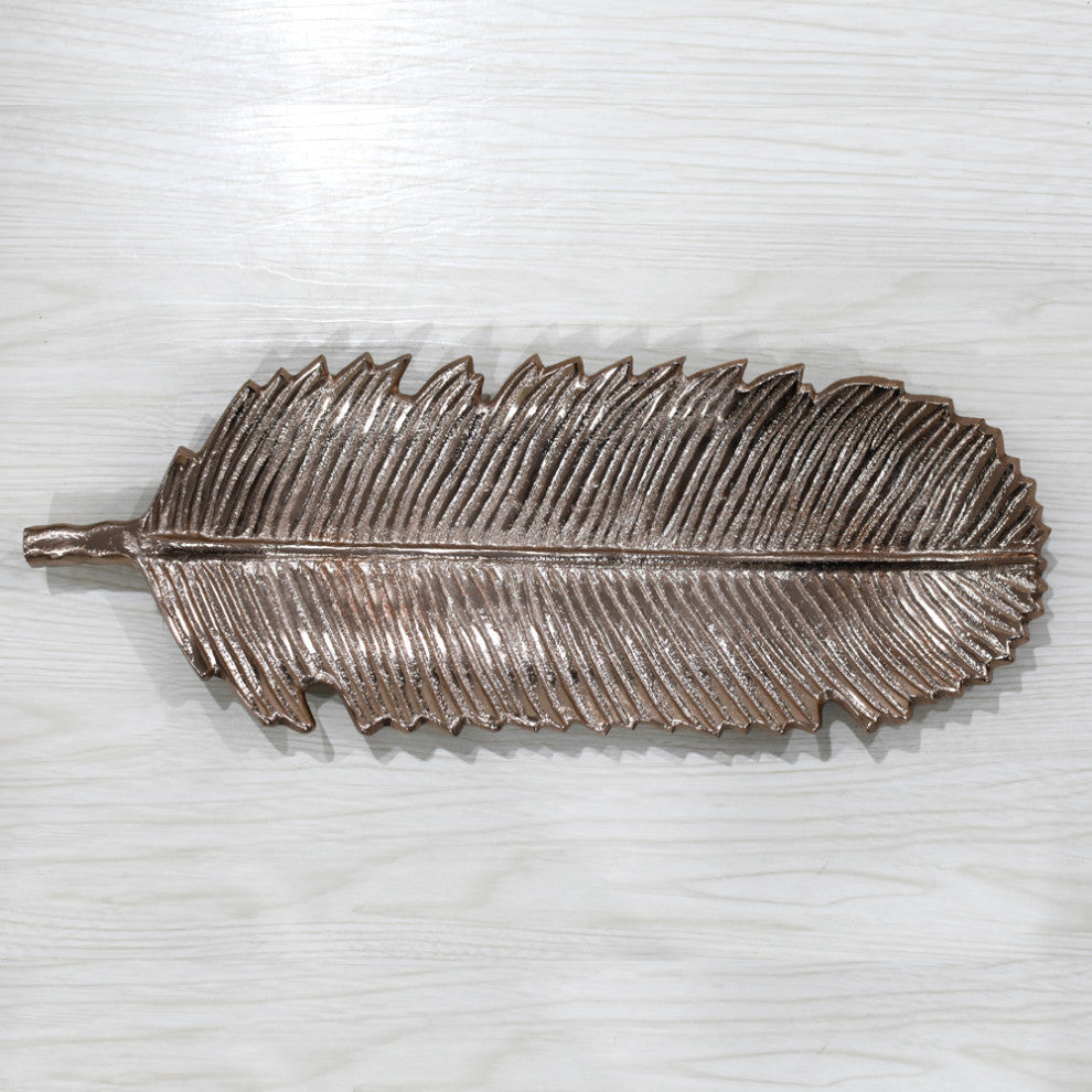 Handmade Decorative Aluminium Tray, Bronze Color Coated