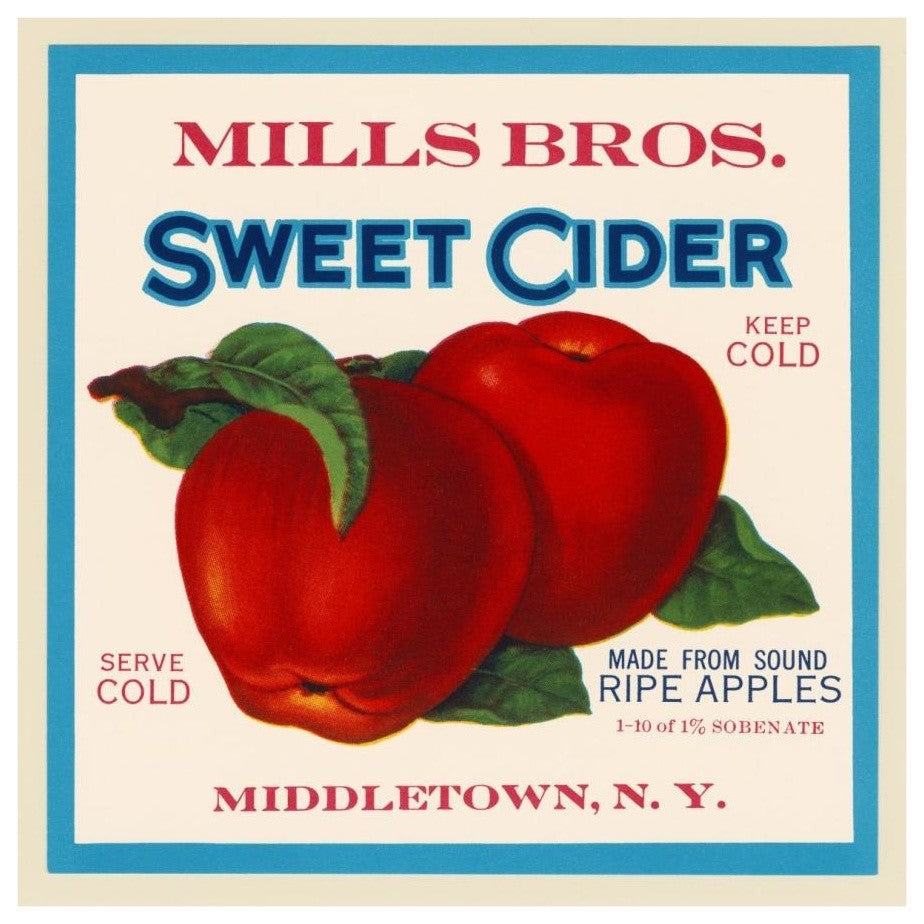 "Mills Bros. Sweet Cider" Digital Paper Print by Retrolabel, 18"x18"