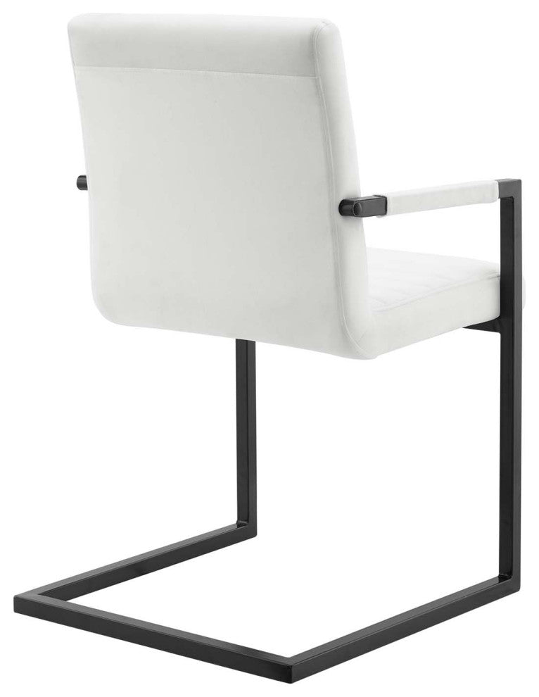 Savoy Performance Velvet Dining Chairs - Set of 2-White