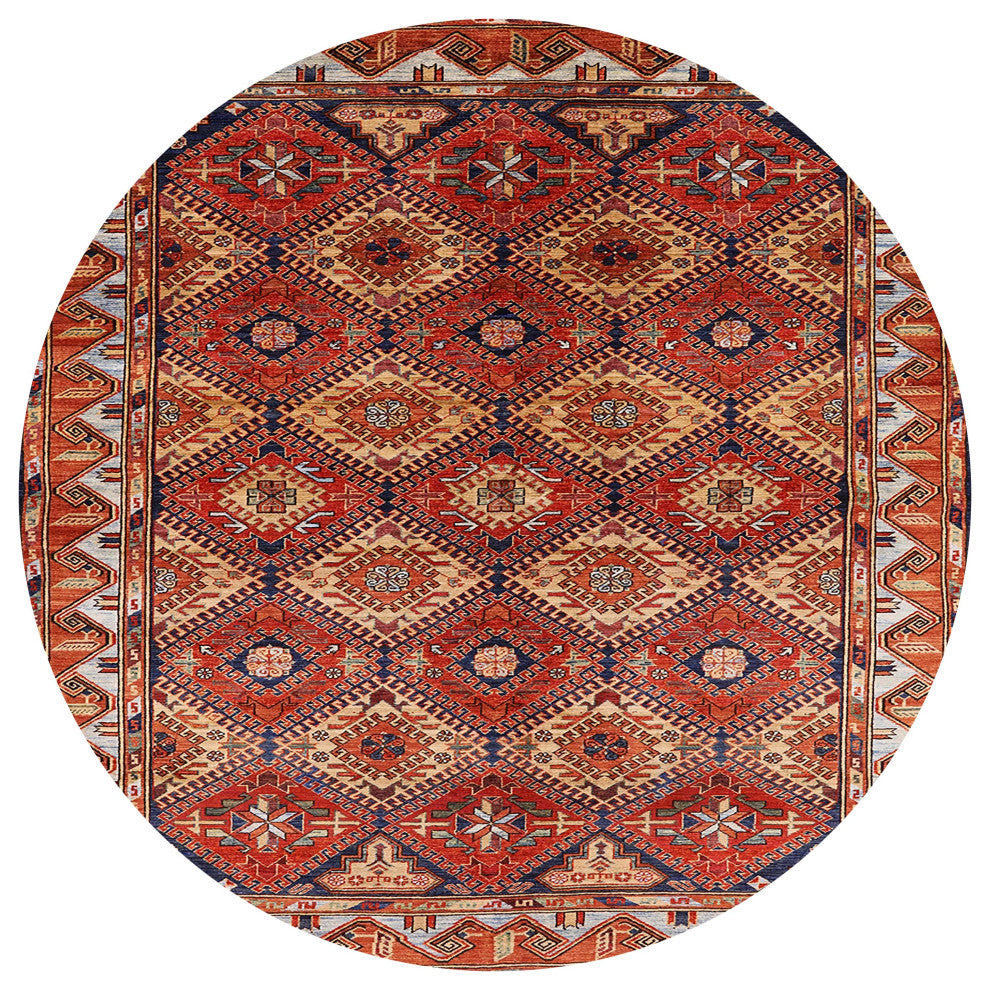 Ahgly Company Indoor Round Mid-Century Modern Area Rugs, 5' Round