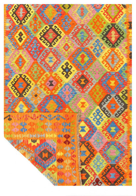 Pasargad Caucasian Tribal Style Flat Weave Kilim 5'8"x5'11"