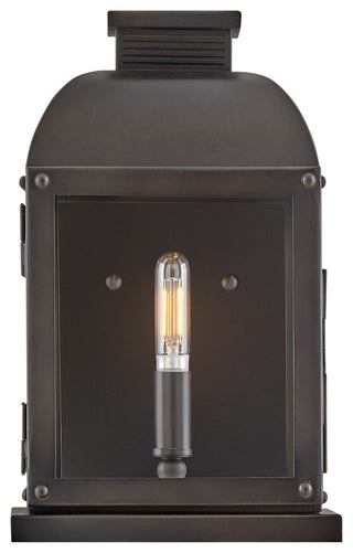 Hinkley Tiverton Small Wall Mount Lantern, Dark Oxidized Brass