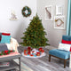 6' Wyoming Mixed Pine Faux Xmas Tree W/450 Clear Lights & 1090 Bendable Branches