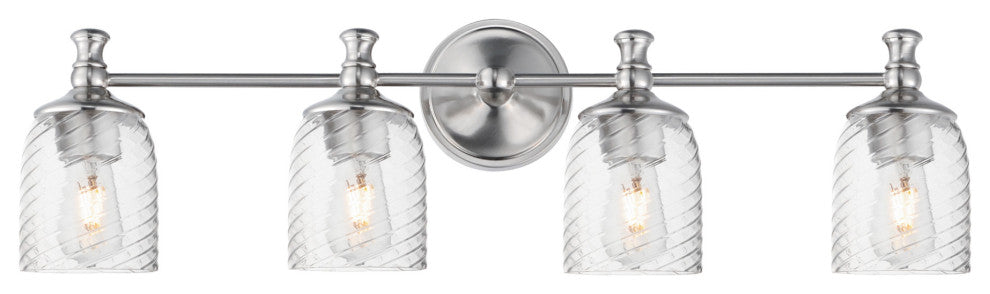 Maxim 21354 Swirl 4 Light 33"W Vanity Light - Satin Nickel