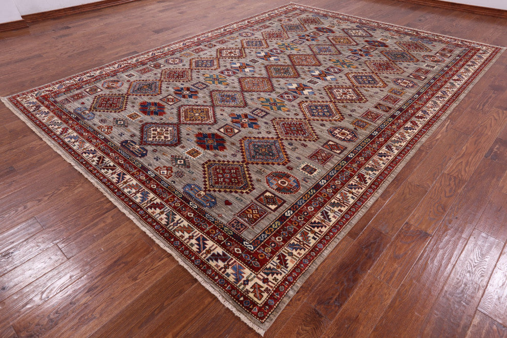 Super Kazak Hand Knotted Wool Rug8' 7" X 12' 0" Q5564