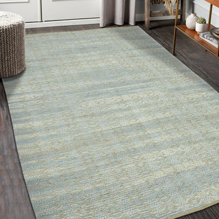 Zola Parquet Area Rug, Light Blue, 5' x 8', Geometric