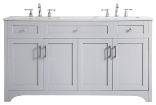 22" Traditional Grey-Light Bathroom Vanity