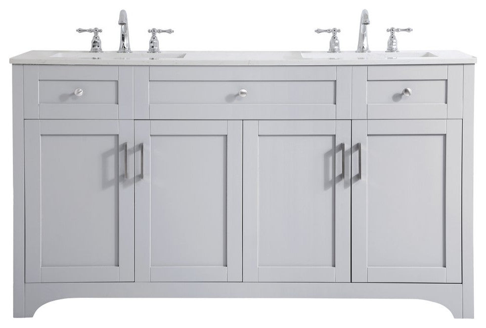 22" Traditional Grey-Light Bathroom Vanity